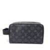 Pre-Owned/ Pre-Loved/ Second-Hand Louis Vuitton (LV) Locker Dopp Kit, Bag in Black Monogram Color,  Size, Front View