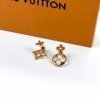 Pre-Owned/ Pre-Loved/ Second-Hand Louis Vuitton (LV) Earring, Earring in Gold Color,  Size, Front View