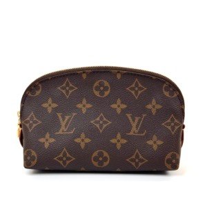 Pre-Owned/ Pre-Loved/ Second-Hand Louis Vuitton (LV) Cosmetic Pouch PM, Bag in Monogram Color, 19 x 12 x 6 cm Size, Front View
