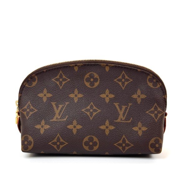 Pre-Owned/ Pre-Loved/ Second-Hand Louis Vuitton (LV) Cosmetic Pouch PM, Bag in Monogram Color, 19 x 12 x 6 cm Size, Front View