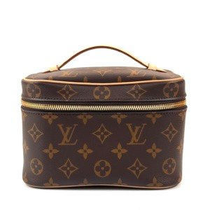 Pre-Owned/ Pre-Loved/ Second-Hand Louis Vuitton (LV) Vanity Medium, Bag in Monogram Color, 20 x 13.5 x 12 cm Size, Front View