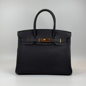 Pre-Owned/ Pre-Loved/ Second-Hand Hermes Birkin 30 Togo, Bag in Caban, Gold Hardware Color, 30 Size, Front View