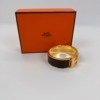 Pre-Owned/ Pre-Loved/ Second-Hand Hermes Clic Clac H  Bracelet , Bracelet in Ebene, Gold Hardware Color, PM (16cm) Size, Front View