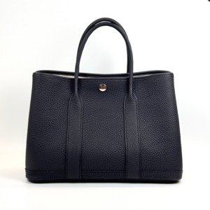 c202606870-hermes-garden-30 Pre-Owned/ Pre-Loved/ Second-Hand Hermes Garden Party 30, Bag in Blue Indigo Color, 30 Size, Front View