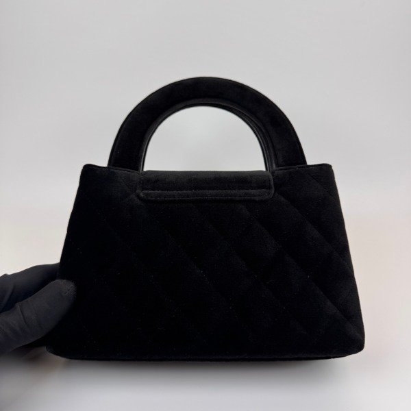 b202601887-chanel-black-velvet-small-kelly-bag-2 Chanel | Black Velvet Small Kelly Bag