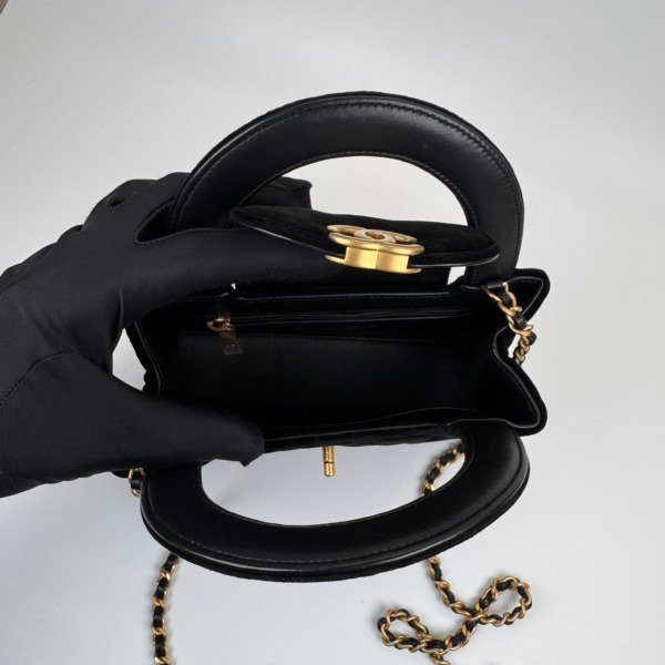 b202601887-chanel-black-velvet-small-kelly-bag-6 Chanel | Black Velvet Small Kelly Bag