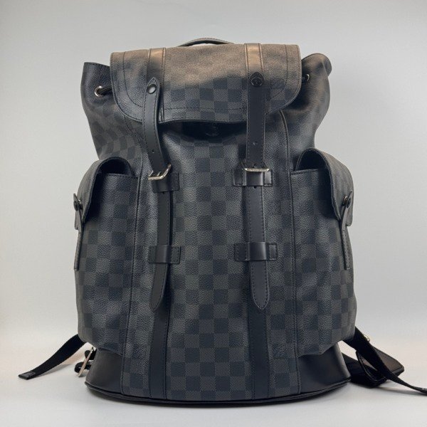 Pre-Owned/ Pre-Loved/ Second-Hand Louis Vuitton (LV) Christopher Backpack, Bag in Monogram Color,  Size, Front View