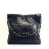 Pre-Owned/ Pre-Loved/ Second-Hand Chanel Small Chanel 22, Bag in Black, Silver Color, Small Size, Front View