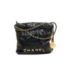 Pre-Owned/ Pre-Loved/ Second-Hand Chanel Mini Chanel 22 (Detachable strap), Bag in Black, Gold Hardware Color, Mini Size, Front View
