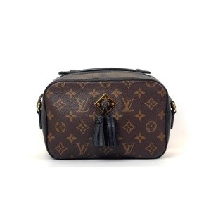 Pre-Owned/ Pre-Loved/ Second-Hand Louis Vuitton (LV) Saintonge Monogram, Bag in Monogram, Black Leather Trim Color, 22 x 15 x 7 cm Size, Front View