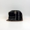 Pre-Owned/ Pre-Loved/ Second-Hand Chanel Mini Bag, Bag in Black Tweed Color,  Size, Front View