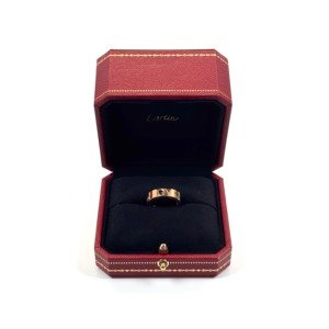Pre-Owned/ Pre-Loved/ Second-Hand Cartier Multi Gemstone Love Ring Classic, Ring in Rose Gold, 6 Colour Gemstone Color, 49 (Classic Love Ring Thickness) Size, Front View