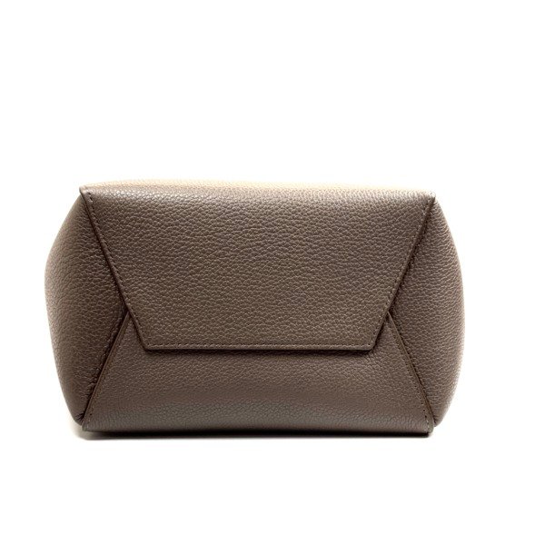 Pre-Owned/ Pre-Loved/ Second-Hand Celine Bucket Bag, Bag in Grey (Etoupe) Color, 18 x 13 x 25 Size, Front View