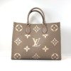 Pre-Owned/ Pre-Loved/ Second-Hand Louis Vuitton (LV) On The Go MM, Bag in Grey, White monogram Color, Medium Size, Front View