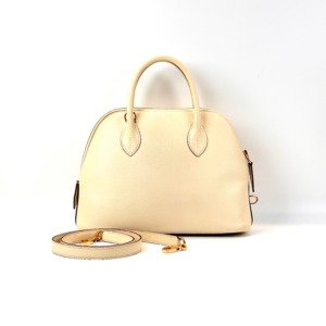 Pre-Owned/ Pre-Loved/ Second-Hand Hermes Bolide 25 Epsom, Bag in Nata, Gold Hardware Color, 25cm Size, Front View