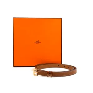 b202606955-hermes-pop-h-belt-2 Pre-Owned/ Pre-Loved/ Second-Hand Hermes Pop H Belt, Others in Gold, Gold Hardware Color, 70 Size, Front View