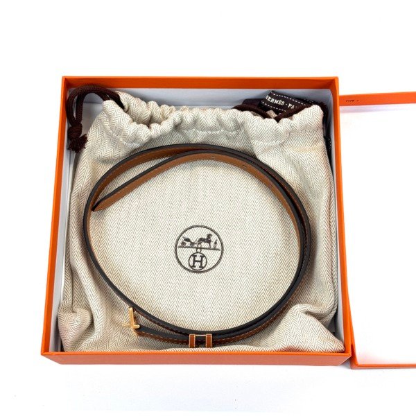 b202606955-hermes-pop-h-belt Pre-Owned/ Pre-Loved/ Second-Hand Hermes Pop H Belt, Others in Gold, Gold Hardware Color, 70 Size, Front View