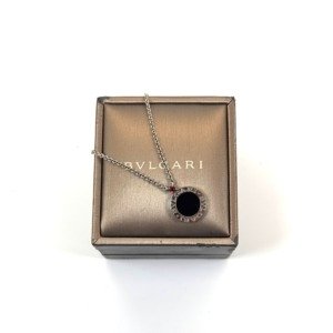 b202610952-bulgari-bvlgari-bvlgari-bvlgari-save-the-children-necklace-2 Pre-Owned/ Pre-Loved/ Second-Hand Bulgari (Bvlgari) Bvlgari Bvlgari Save The Children Necklace, Necklace in Silver, Black Color, Size, Front View