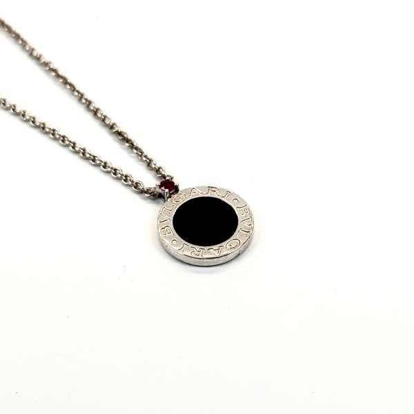 Pre-Owned/ Pre-Loved/ Second-Hand Bulgari (Bvlgari) Bvlgari Bvlgari Save The Children Necklace, Necklace in Silver, Black Color,  Size, Front View