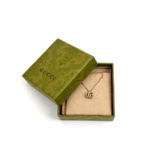 b202611958-gucci-925-silver-gucci-necklace-5 Pre-Owned/ Pre-Loved/ Second-Hand Gucci 925 Silver Gucci Necklace, Necklace in 925 Silver Color, Size, Front View