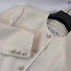 Pre-Owned/ Pre-Loved/ Second-Hand Dior Cropped Jacket Pearl Buttons, Others in Cream White, Pearl CD buttons Color, US 4 Size, Front View