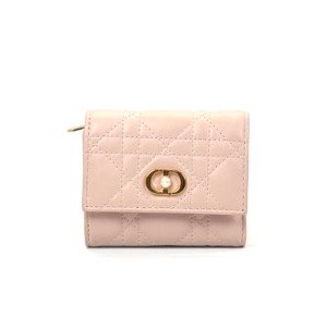Pre-Owned/ Pre-Loved/ Second-Hand Dior Tri-fold Wallet, Wallet in Pink Color,  Size, Front View