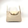 Pre-Owned/ Pre-Loved/ Second-Hand Hermes Lindy 26 Evercolour, Bag in Beton, Gold Hardware Color, 26 Size, Front View