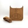 Pre-Owned/ Pre-Loved/ Second-Hand Hermes Evelyne 23 Clemence, Bag in Biscuit, Palladium Hardware Color,  Size, Front View