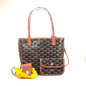 Pre-Owned/ Pre-Loved/ Second-Hand Goyard Mini Anjou, Bag in Brown Color,  Size, Front View