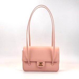 Pre-Owned/ Pre-Loved/ Second-Hand Chanel Preppy Coco Small Caviar, Bag in Pink, Gold Hardware Color, Small Size, Front View