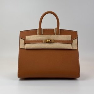Pre-Owned/ Pre-Loved/ Second-Hand Hermes Birkin 25 Sellier Epsom, Bag in Gold, Gold Hardware Color, 25cm Size, Front View