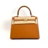 Pre-Owned/ Pre-Loved/ Second-Hand Hermes Kelly 25 Epsom, Bag in Toffee, Gold Hardware Color, 25 Size, Front View