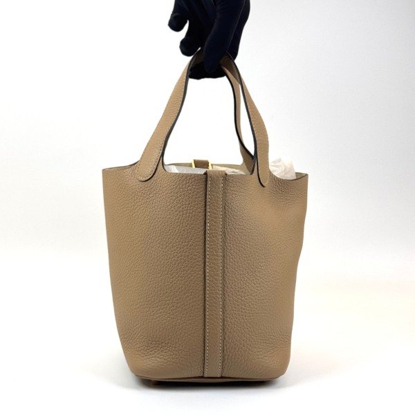 b202606970-hermes-picotin-18 Pre-Owned/ Pre-Loved/ Second-Hand Hermes Picotin 18, Bag in Trench, Gold Hardware Color, 18 Size, Front View