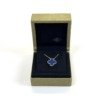 c2026021000-van-cleef-arpels-vca-agate-alhambra-pendant Pre-Owned/ Pre-Loved/ Second-Hand Van Cleef & Arpels (VCA) Agate Alhambra Pendant, Necklace in Blue Agate, Yellow Gold Color, Size, Front View