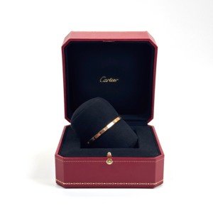 Pre-Owned/ Pre-Loved/ Second-Hand Cartier Small Model Love Bracelet, Bracelet in Rose Gold Color, 17 Size, Front View