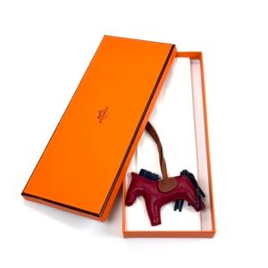 Pre-Owned/ Pre-Loved/ Second-Hand Hermes Rodeo Charm, Others in Rouge, Gold, Blue Color,  Size, Front View