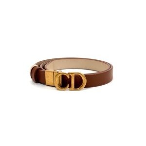 c202613999-dior-cd-reversible-belt Pre-Owned/ Pre-Loved/ Second-Hand Dior CD Reversible Belt, Others in Brown, White, Gold Hardware Color, 75cm Size, Front View