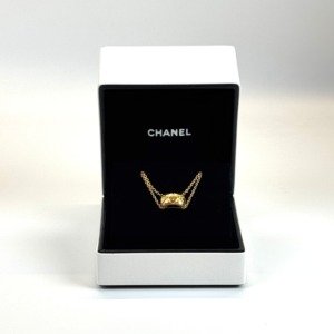 b202501186-chanel-coco-crush-double-chain-necklace Pre-Owned/ Pre-Loved/ Second-Hand Chanel Coco Crush Double Chain Necklace, Necklace in Yellow Gold Color, Size, Front View