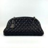 b202601984-chanel-bowling-mademoiselle-cavair Pre-Owned/ Pre-Loved/ Second-Hand Chanel Bowling Mademoiselle Cavair , Bag in Black, Silver Hardware Color, Size, Front View