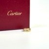 Pre-Owned/ Pre-Loved/ Second-Hand Cartier Diamond Paved Trinity Ring, Small Model, Ring in White Gold, Yellow Gold, Rose Gold Color, 50 Size, Front View