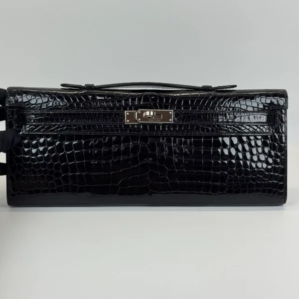b2026061042-hermes-kelly-cut-shiny-porosus-croc-1 Hermes | Kelly Cut Shiny Porosus Croc