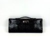 b2026061042-hermes-kelly-cut-shiny-porosus-croc Pre-Owned/ Pre-Loved/ Second-Hand Hermes Kelly Cut Shiny Porosus Croc, Bag in Black, Palladium Hardware Color, 31 x 13 x 2.5 cm Size, Front View