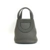 b2026061056-hermes-in-the-loop-18 Pre-Owned/ Pre-Loved/ Second-Hand Hermes In The Loop 18, Bag in Etain, Gold Hardware Color, 18cm Size, Front View