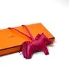 Pre-Owned/ Pre-Loved/ Second-Hand Hermes Rodeo Charm, Others in Rose Purple  Color,  Size, Front View
