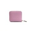 Pre-Owned/ Pre-Loved/ Second-Hand Hermes Silk In Compact Wallet, Wallet in Mauve Sylvestre Color,  Size, Front View