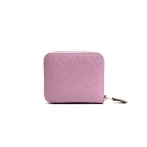 b2026061063-hermes-silk-in-compact-wallet Pre-Owned/ Pre-Loved/ Second-Hand Hermes Silk In Compact Wallet, Wallet in Mauve Sylvestre Color, Size, Front View