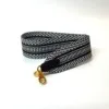 Pre-Owned/ Pre-Loved/ Second-Hand Hermes Sangle Cavale 50mm Bag Strap, Others in Black & White, Gold Hardware Color, 5cm thick, 70cm length Size, Front View