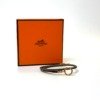 Pre-Owned/ Pre-Loved/ Second-Hand Hermes Glenan Double Tour Bracelet , Bracelet in Etoupe, Rose Gold Color,  Size, Front View