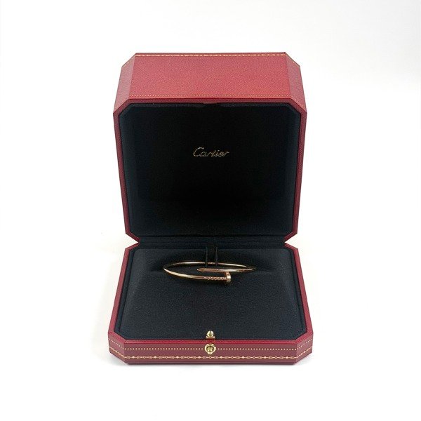 Pre-Owned/ Pre-Loved/ Second-Hand Cartier Juste Un Clou Small Model, Bracelet in Rose gold Color, 16 Size, Front View
