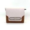 Pre-Owned/ Pre-Loved/ Second-Hand Hermes Roulis 18 Mini Evercolour, Bag in Mauve Pale, Gold, Palladium Hardware Color, 18cm Size, Front View